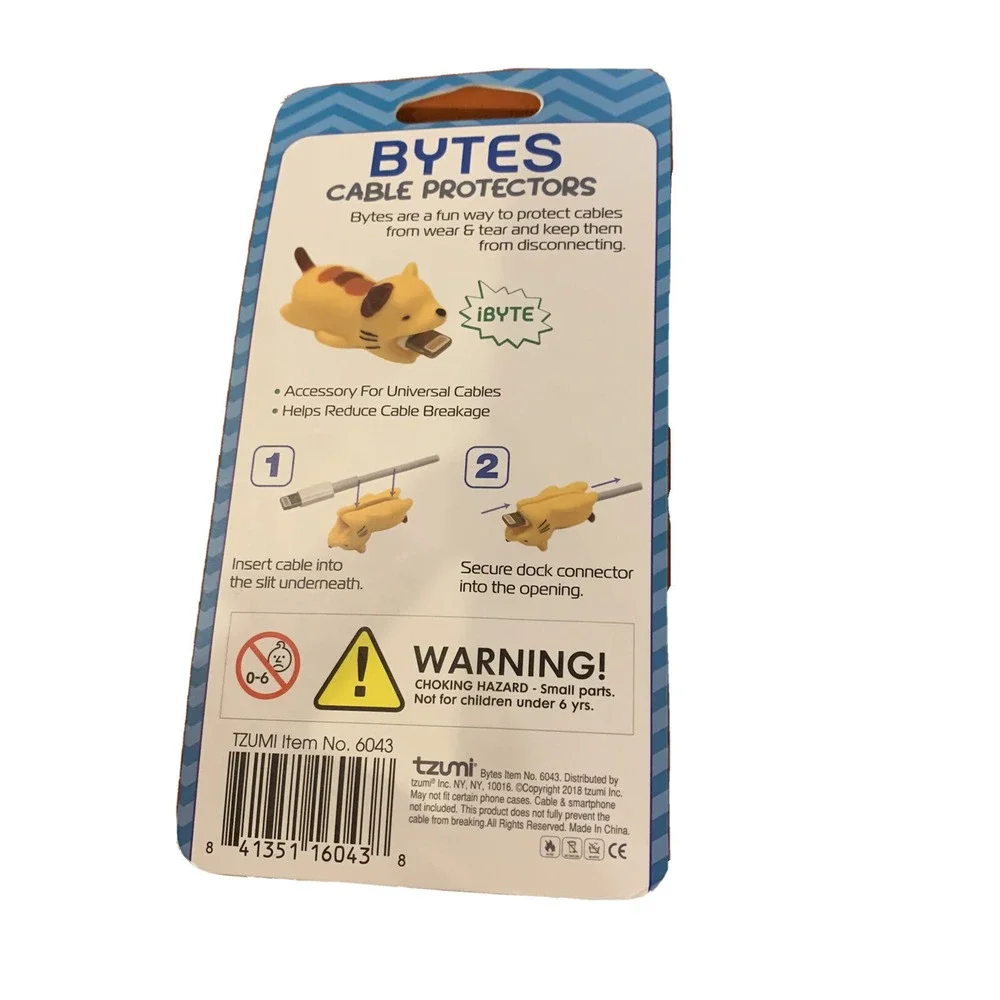 Tzumi Bytes Silicone Universally Fitting Cable Protector 2 Pack Clownfish Mouse